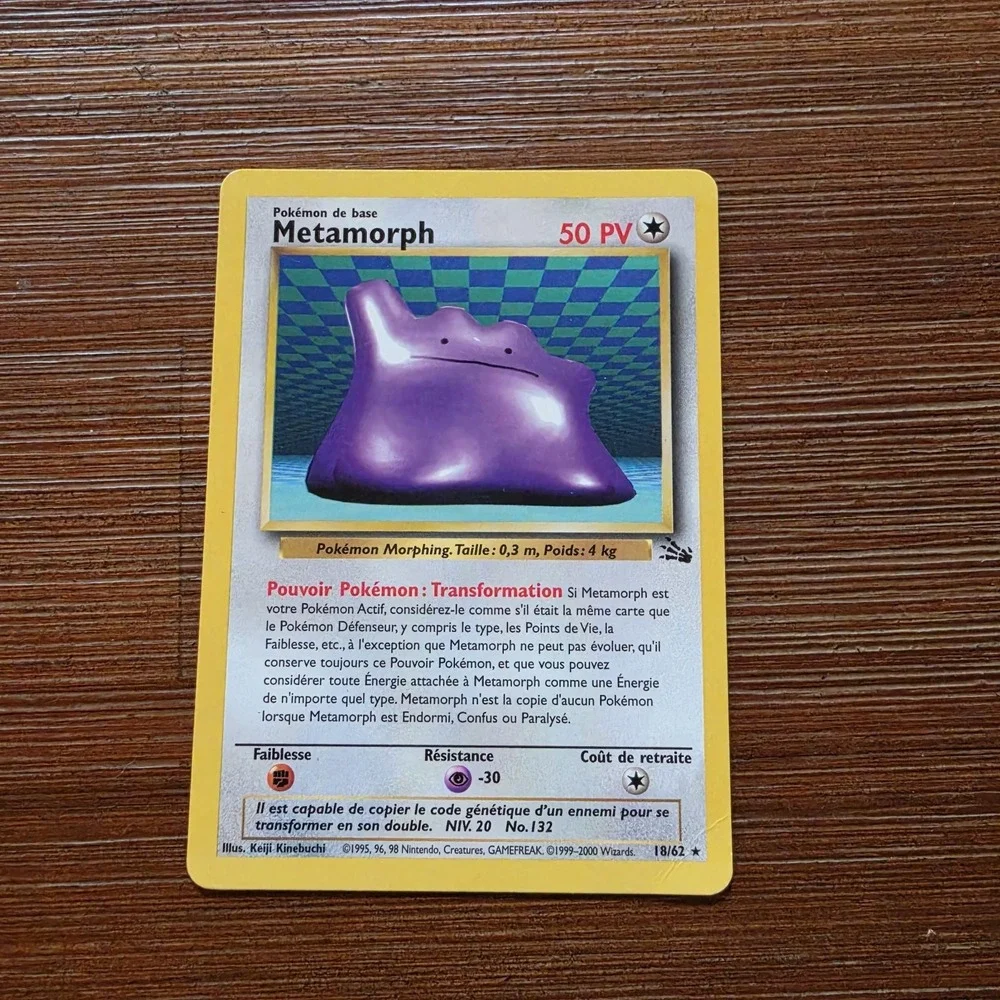 Pokémon Metamorph Ditto (French)- 1st Edition Rare Fossil Set ENN Cards